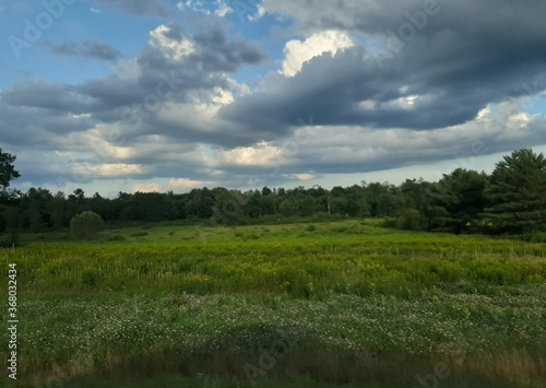 clouds over the river