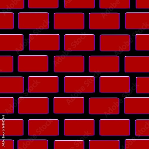 Red brick wall beautiful illustration