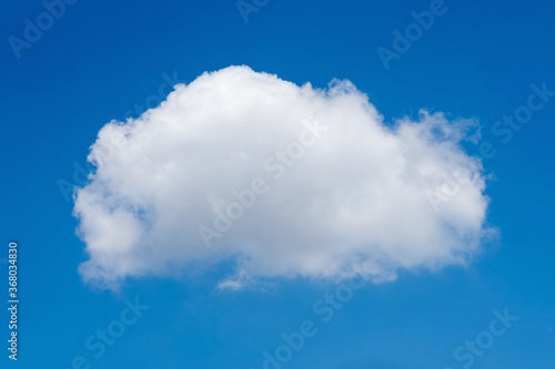 Single nature white cloud on blue sky background in daytime  photo of nature cloud for freedom and nature concept