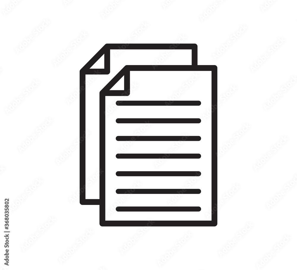 Paper document icon vector logo design template Paper document icon vector logo design template