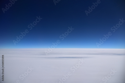 View of blue sky from Airplane