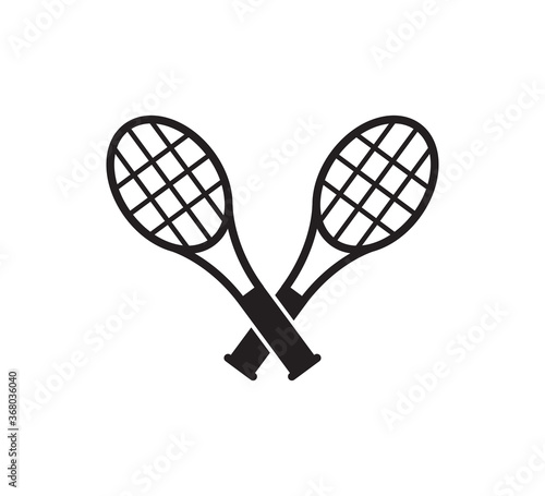 Racket icon flat style icon vector logo design template © alya