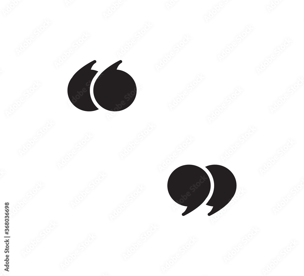 Quote icon vector logo design template Quote icon vector logo design template