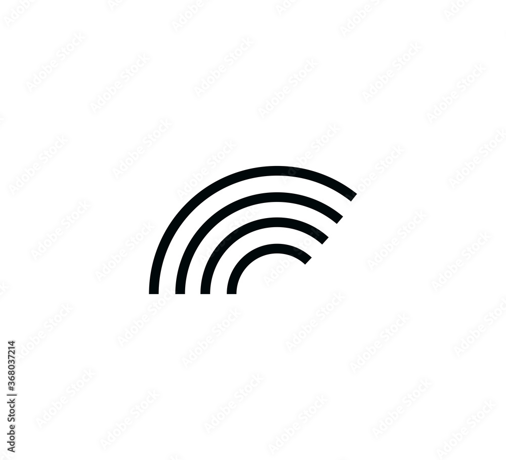 Rainbow icon vector logo design template Rainbow icon vector logo design template