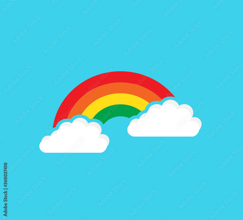 Rainbow icon vector logo design template Rainbow icon vector logo design template