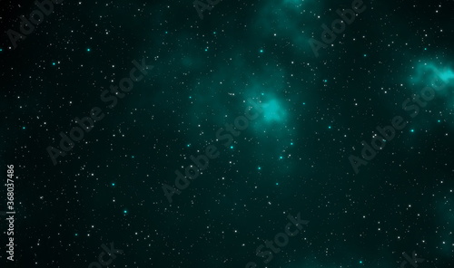 Spacescape illustration design with cosmos, nebula, and stars field