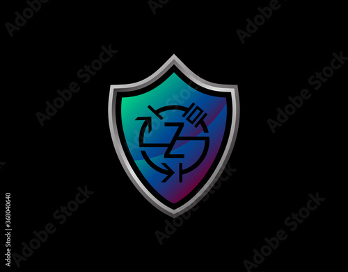Shield Z Letter Logo With Electrical Code and Modern Shield Design. Security Z Icon Protection Design Template. Free Download Shield Z Letter Logo With Electrical Code and Modern Shield Design. Security Z Icon Protection Design Template. - GFXLoad