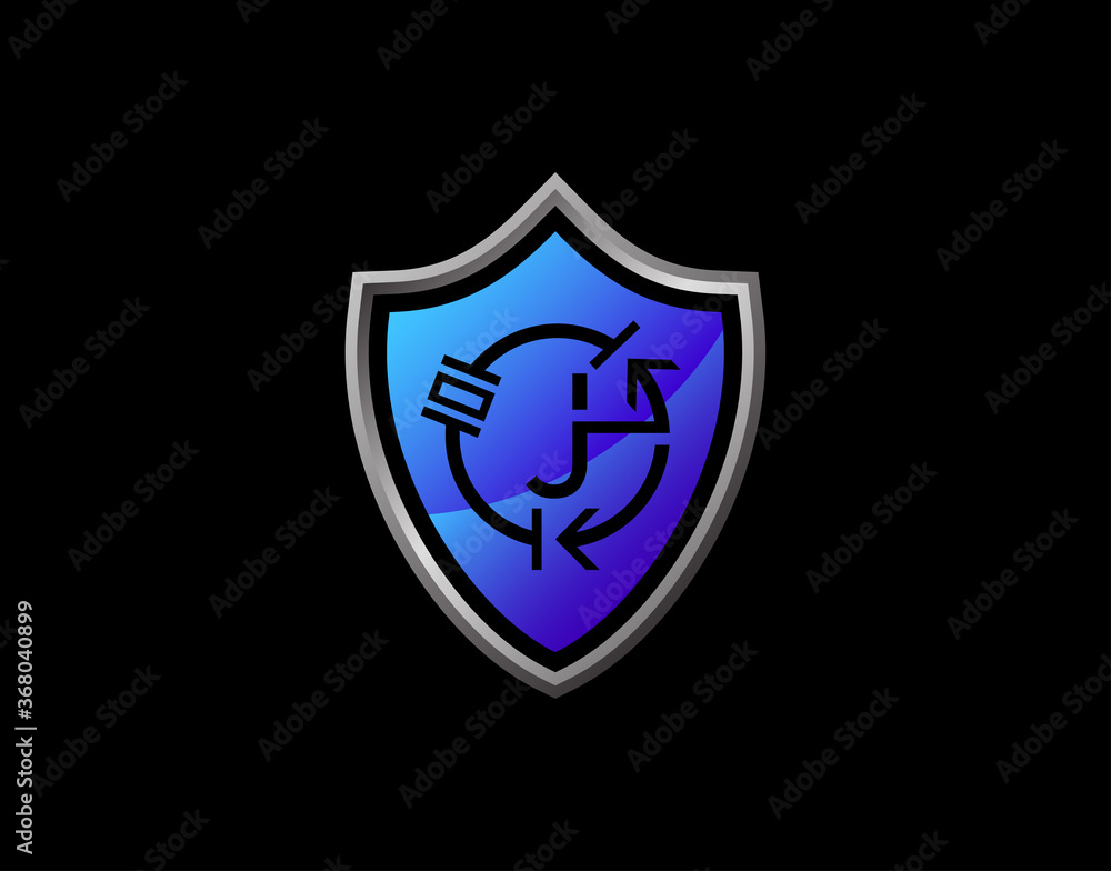 Electro Shield J Letter Logo With Electrical Code and Modern Shield Design. Security J Icon Protection Design Template. Electro Shield J Letter Logo With Electrical Code and Modern Shield Design. Security J Icon Protection Design Template.