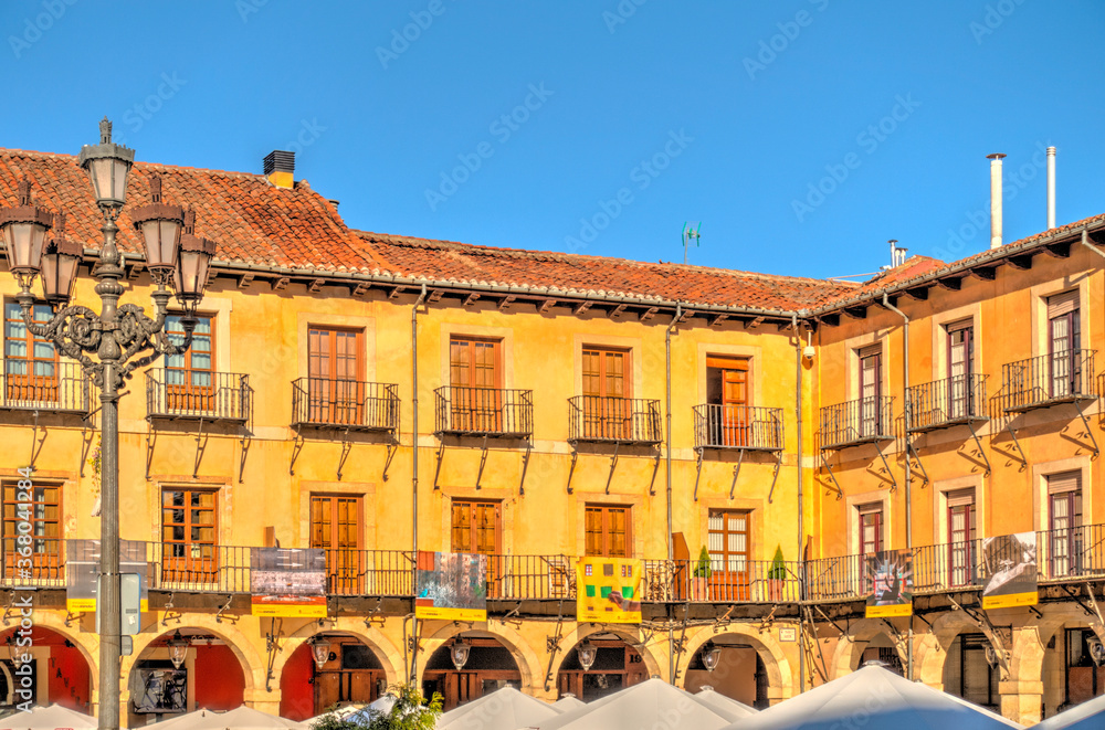 Leon historical center, Spain, HDR Image