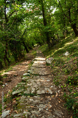 Old road to Gornij Stoliv in Montenegro  Boka Kotorska 