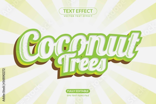 Editable Coconut Drink Text Effect Style