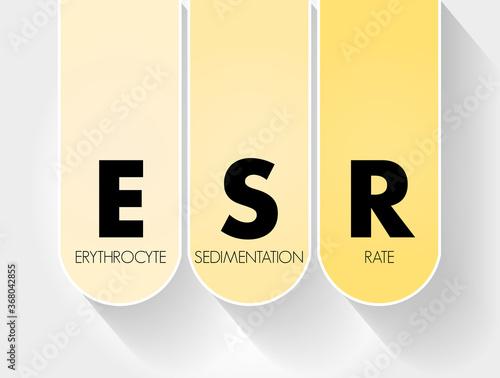 ESR - Erythrocyte Sedimentation Rate acronym, medical concept background