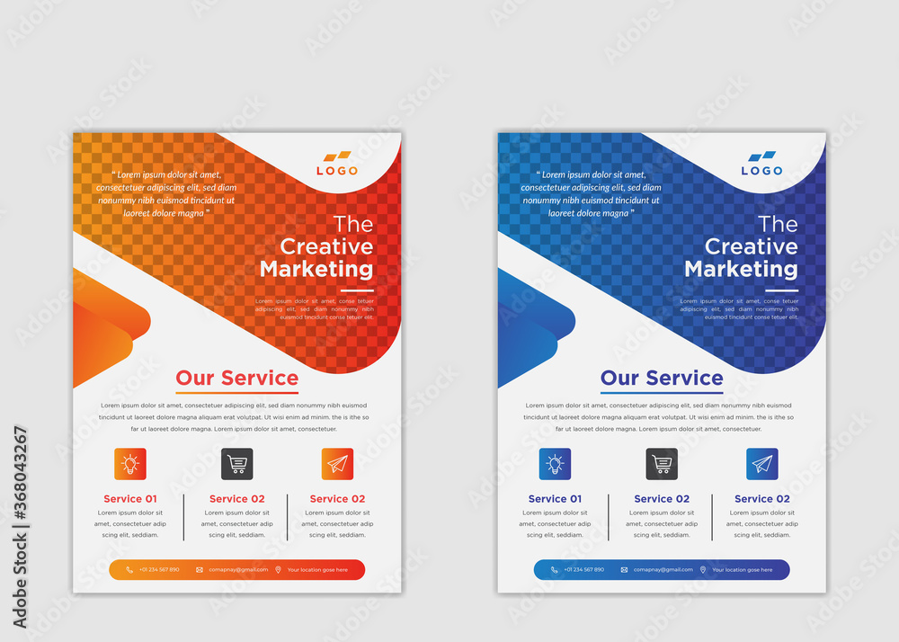 Obraz premium A4 business flyer template