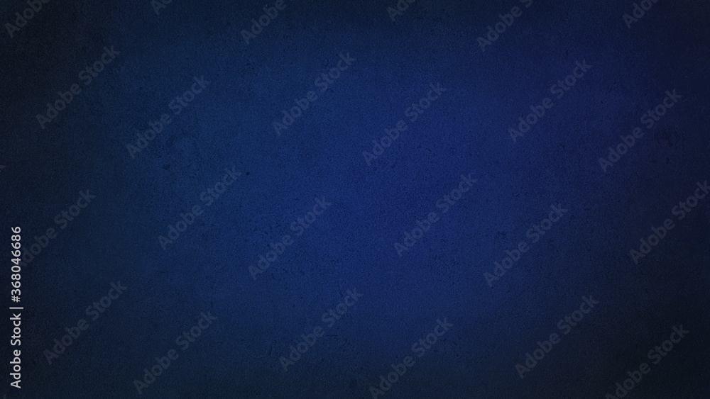 abstract blue architecture wall material. blank blue concrete wall texture surface background with dark corners.