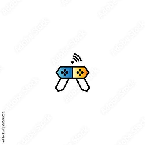 logo stick game illustration signal vector design