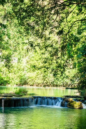 Waterfall in tropical rainforest southern of Thailand