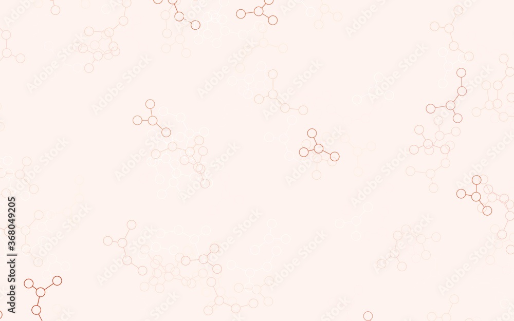 Light Red vector background with forms of artificial intelligence.