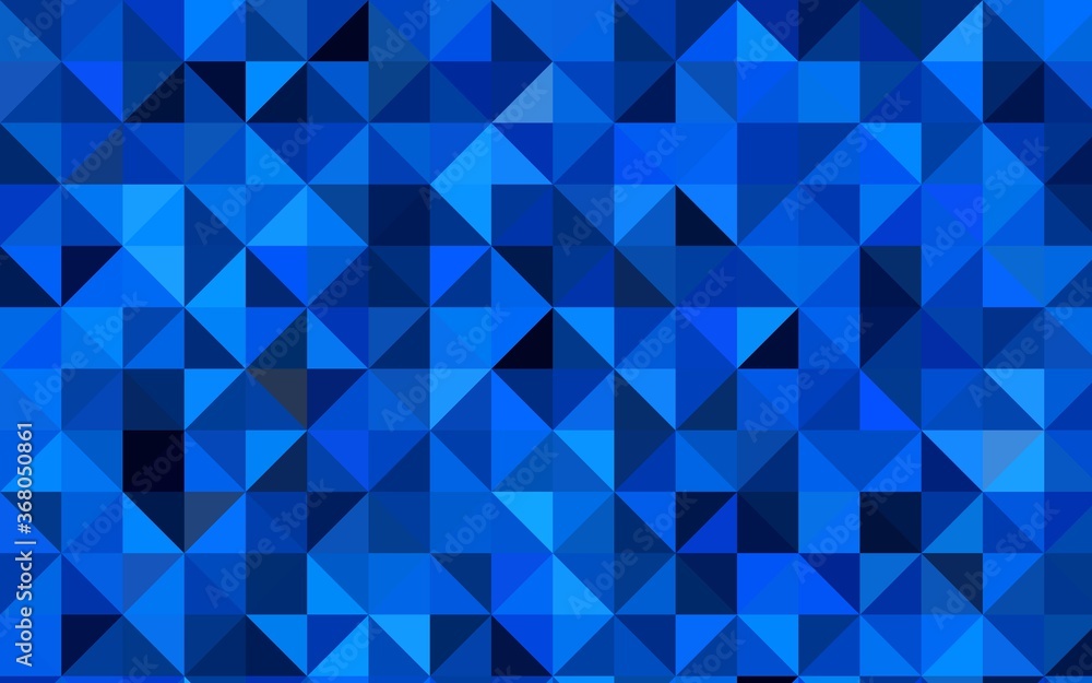 Obraz premium Dark BLUE vector shining triangular background. Shining illustration, which consist of triangles. A completely new design for your business.