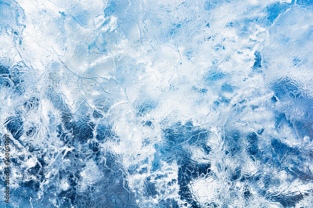 Obraz premium Ice texture with different patterns