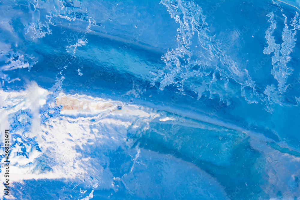 Naklejka premium Ice texture with different patterns