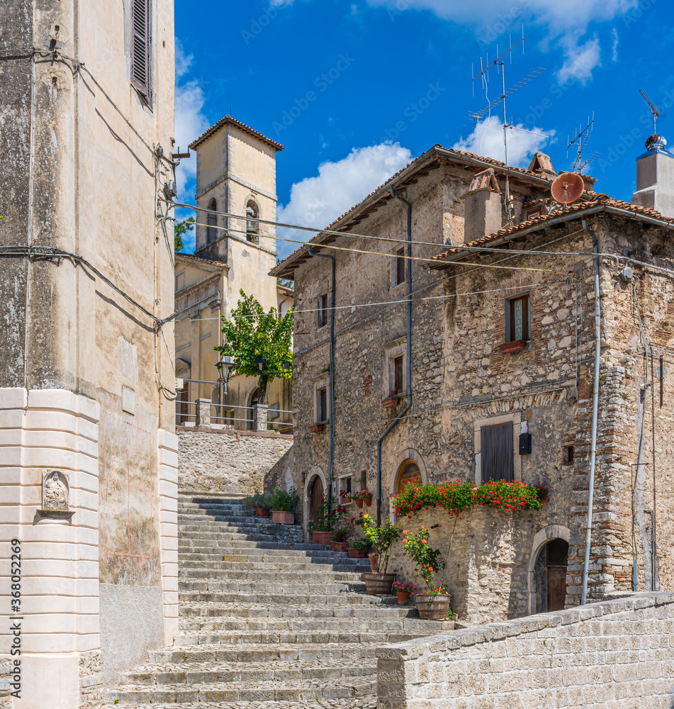 Orvinio, beautiful village in the province of Rieti, Lazio, Italy.