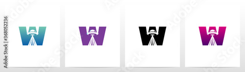Flying Saucer On Letter Logo Design W