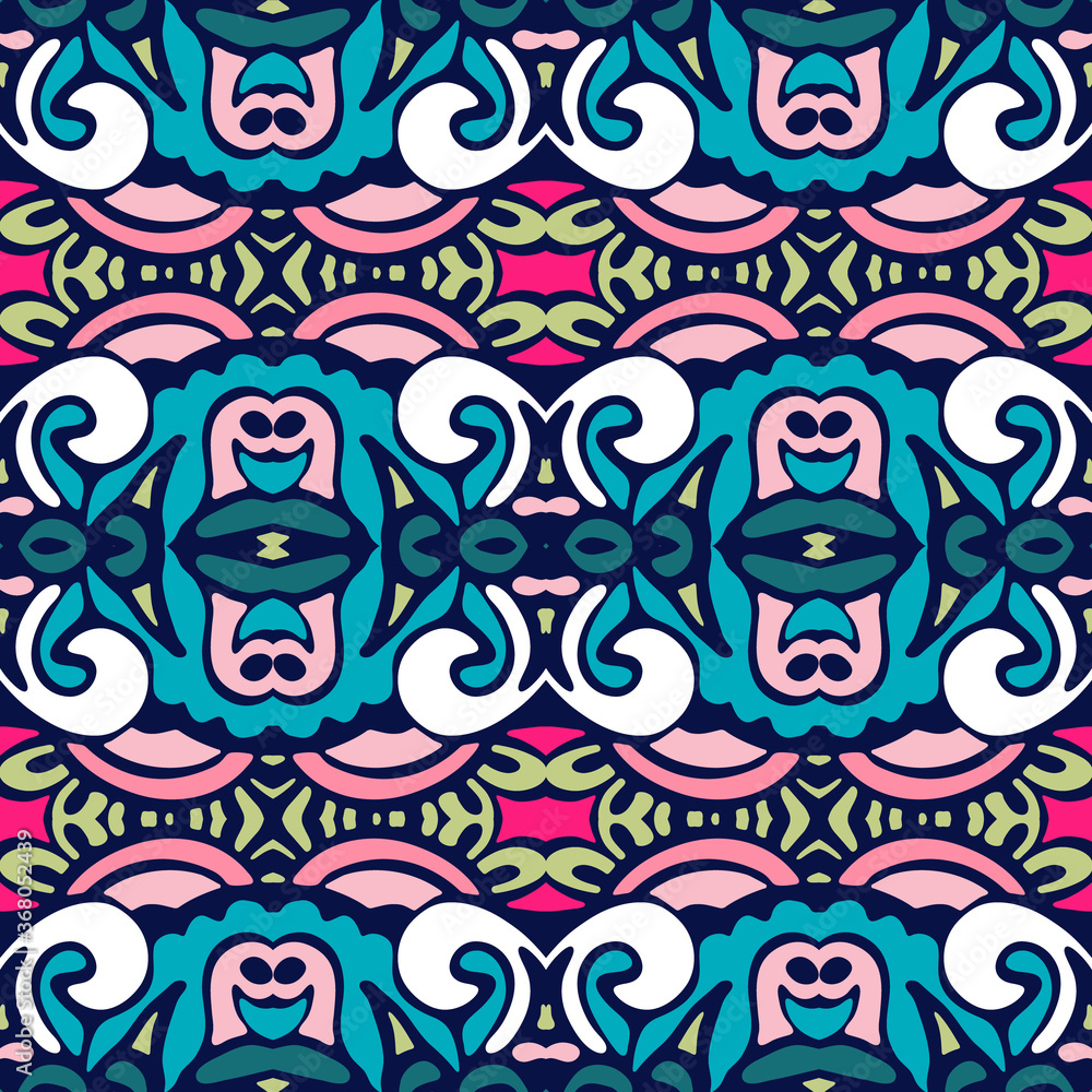 Ethnic seamless pattern. Vector tribal background. Aztec and indian style, vintage print. Ethnic seamless pattern. Vector tribal background. Aztec and indian style, vintage print.