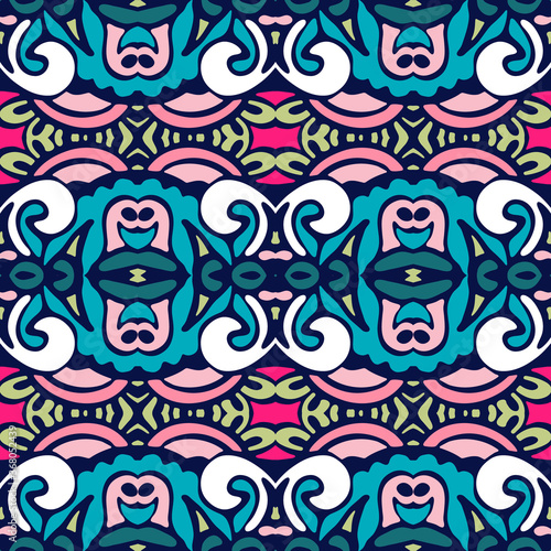 Ethnic seamless pattern. Vector tribal background. Aztec and indian style  vintage print.