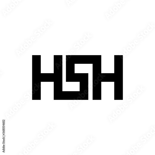 HSH letter logo design vector
