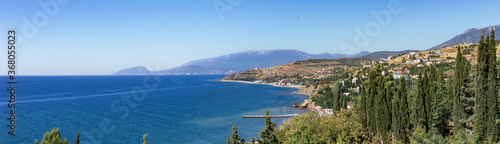 view from the village of Malorechenskaya to the west coast of the great alushta