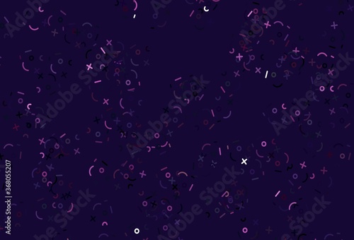 Light Pink vector texture with mathematic symbols.