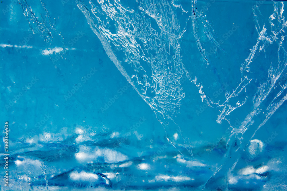 Naklejka premium Ice texture with different patterns
