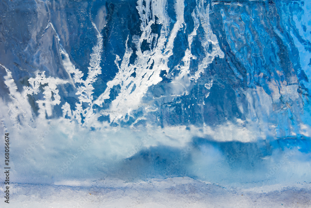 Ice texture with different patterns Ice texture with different patterns