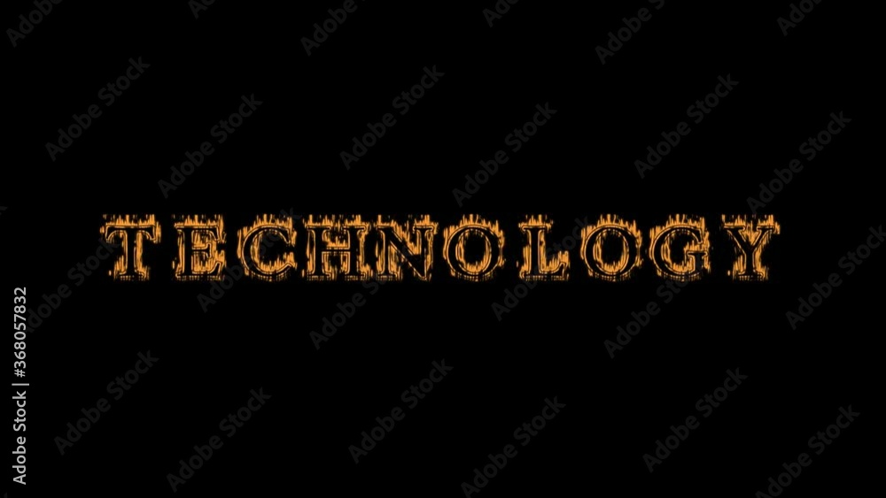 technology fire text effect black background. animated text effect with high visual impact. letter and text effect. Alpha Matte. technology fire text effect black background. animated text effect with high visual impact. letter and text effect. Alpha Matte.