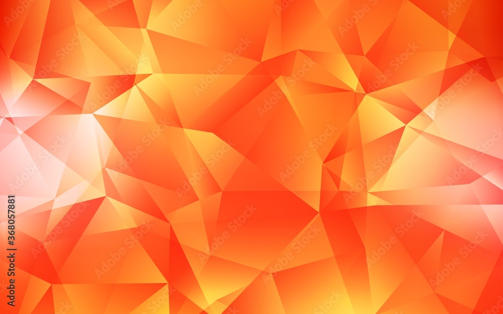 Light Orange vector triangle mosaic background. Creative illustration in halftone style with triangles. Pattern for a brand book's backdrop. Light Orange vector triangle mosaic background. Creative illustration in halftone style with triangles. Pattern for a brand book's backdrop.