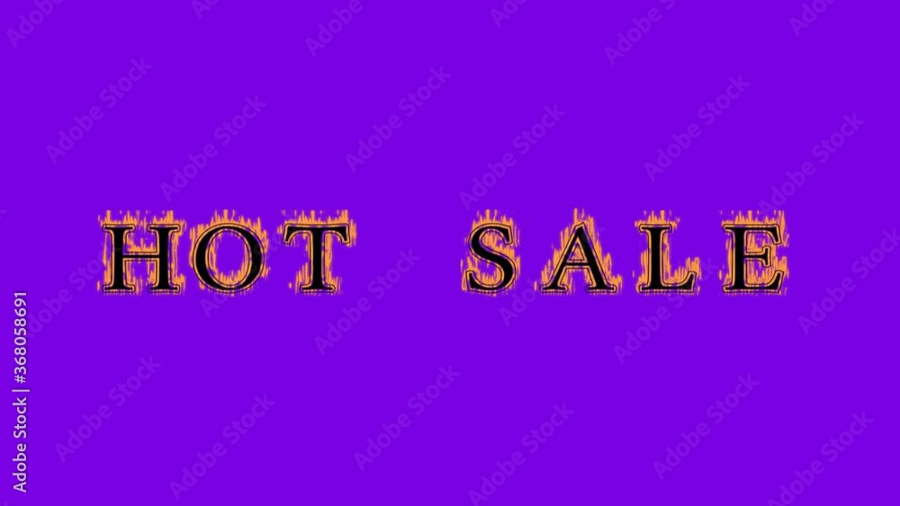 hot sale fire text effect violet background. animated text effect with high visual impact. letter and text effect. Alpha Matte. hot sale fire text effect violet background. animated text effect with high visual impact. letter and text effect. Alpha Matte.