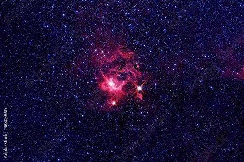 Red space nebula. Elements of this image were furnished by NASA.