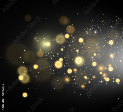 Fototapeta Naklejka Na Ścianę i Meble -  Beautiful sparks shine with special light. Vector sparkles on a transparent background. Christmas abstract pattern. A beautiful illustration for the postcard. The background for the image. Luminaries.