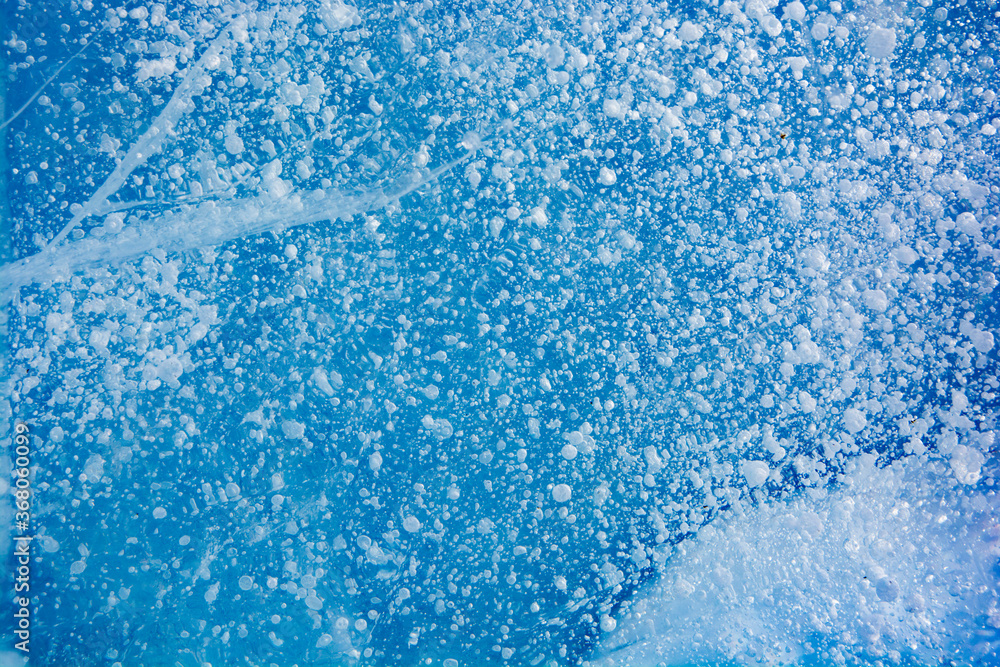 Fototapeta premium Ice texture with different patterns