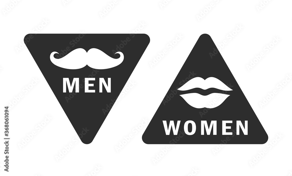Men and women restroom sign Stock Vector | Adobe Stock