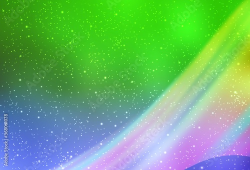 Light Pink, Green vector pattern with night sky stars. Modern abstract illustration with Big Dipper stars. Pattern for astronomy websites.