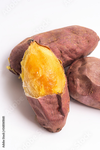 Japan Roasted Sweet Potato isolated (yaki imo) on white background