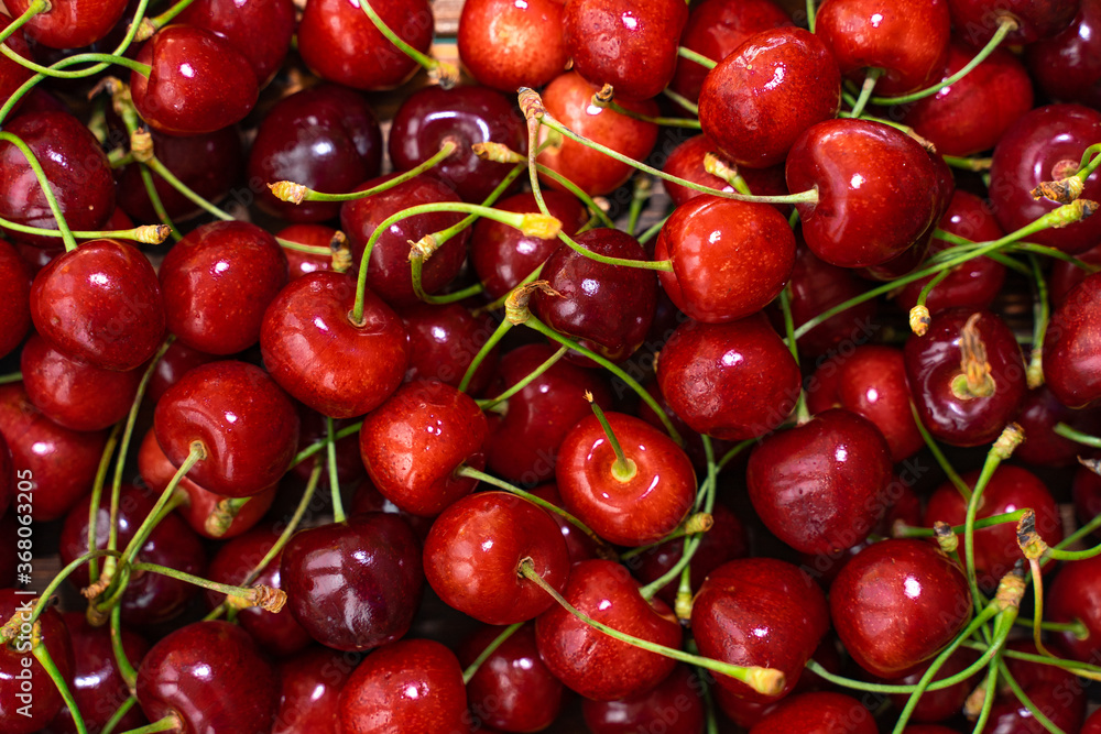 a lot of red cherries in full screen a lot of red cherries in full screen