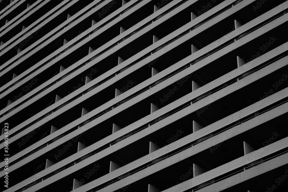 Facade of the building Facade of the building
