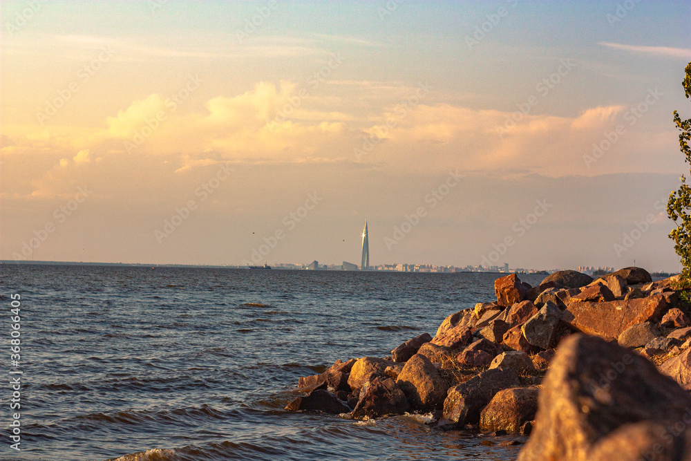 sunset on the beach