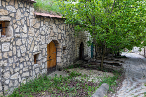 Fototapeta Naklejka Na Ścianę i Meble -  Wine cellars near the village of Zsambek, Hungary