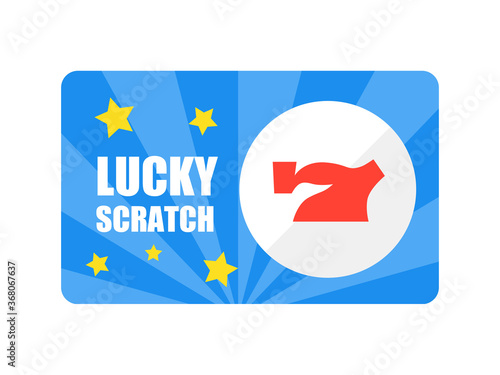 スクラッチカードくじのイラスト