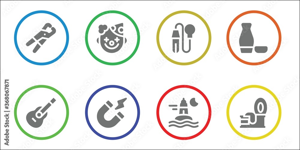 Modern Simple Set of white Vector filled Icons Modern Simple Set of white Vector filled Icons