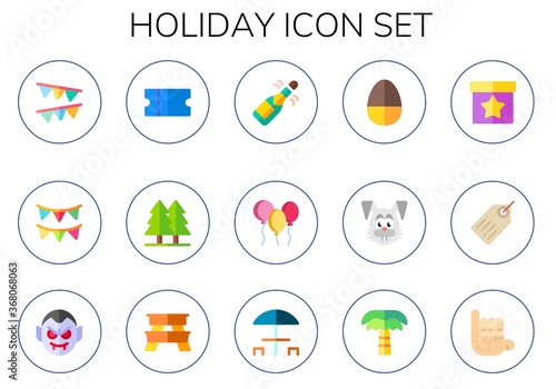 Modern Simple Set of holiday Vector flat Icons