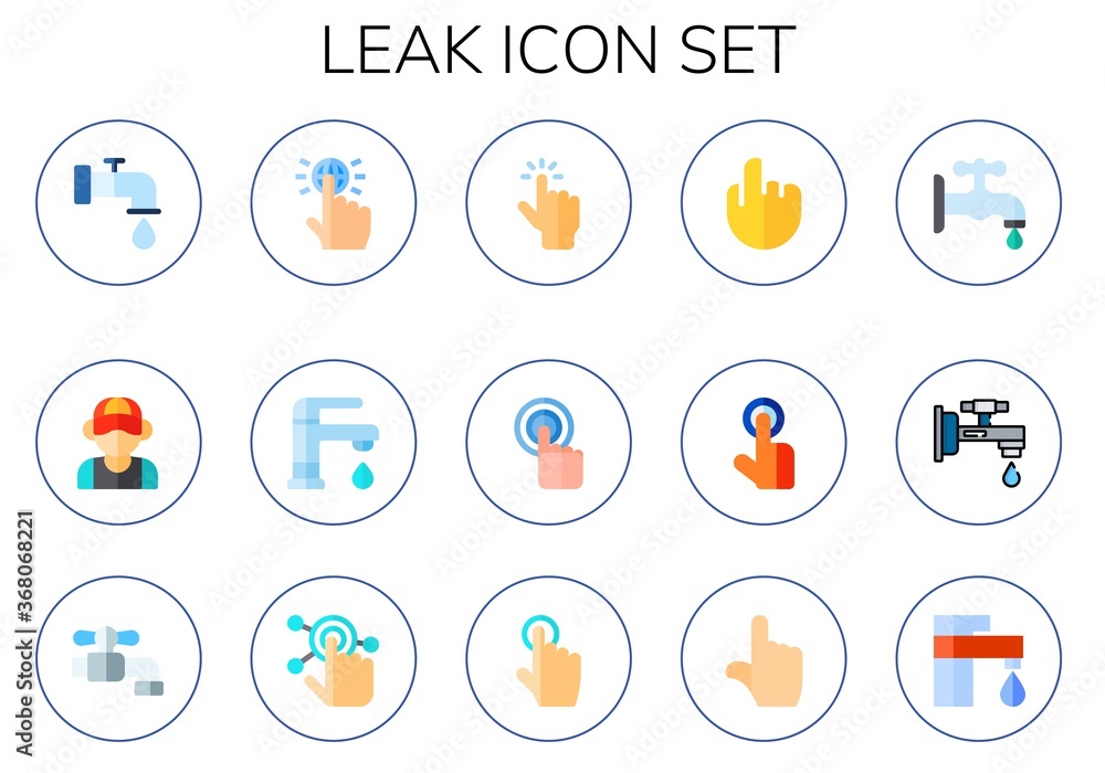 leak icon set